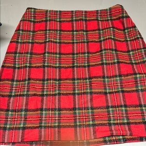 Red Plaid Women's Skirt